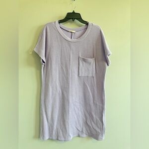 Entro Lilac Ribbed Short Sleeve Shirt dress size‎ Large